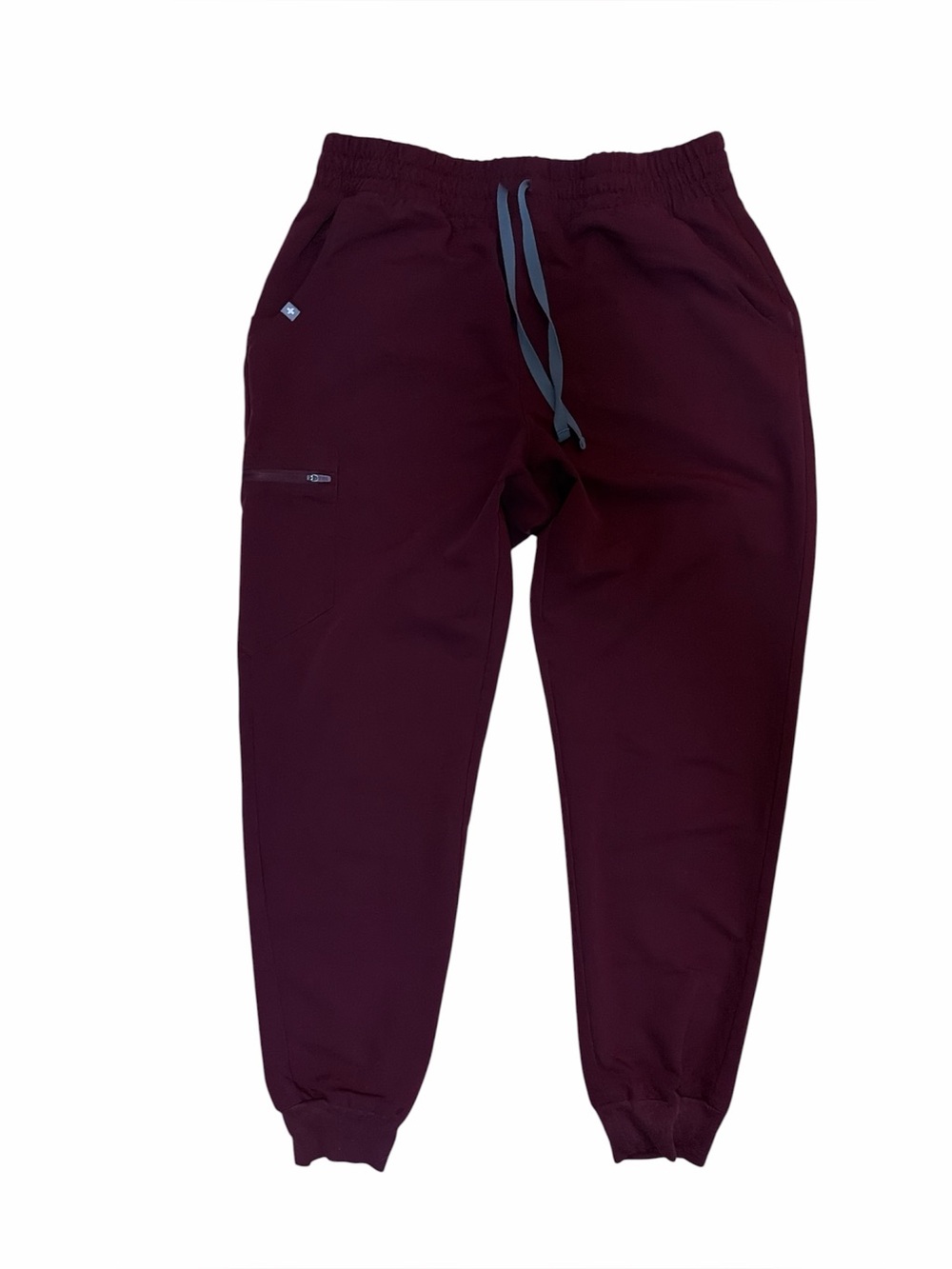 FIGS Zamora Jogger Scrub Pants Burgundy Red Technical Collection Women’s Large